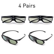 카페 운동 배달 XGIMI 기존 3D 안경 DLP-Link 액티브 셔터 충전식 내장 배터리 XGIMI H2 Halo Elfin Horizo, 03 3D Glasses 4 Pairs