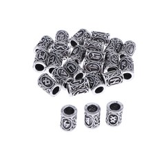 STK 24Pack Viking Rune 펜던트 참 비드 노르웨이 노르딕 펜던트 헤어 비어드