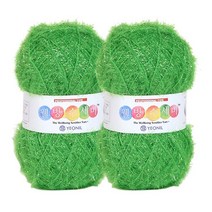 [앵콜스] (10+1) 웰빙 수세미 반짝이(2볼묶음) 80g 원조 수세미실 퐁퐁 아크릴 수세미, 03 연두(2볼묶음)