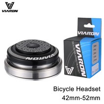 자전거 헤드셋 스템 스타너트 볼트 베어링 mtb viaron 통합 1 18 스티어링 칼럼 34 44 52 55 56mm 산악 프레스 박스 vtt 포크 컵, 블랙 42mm-52mm, 09 Black 42mm-52mm, 09 Black 42mm-52mm