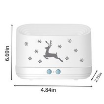 초음파 가습기 360ML Volcanic Flame Aroma Diffuser Portable Air Humidifier with 2 Modes Night Essenti, 01 WHITE