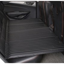 JINGHENG 차량용 매트 매트리스 접이식 수면 여행 침대 차박 뒷좌석 평탄화 패드, 블랙 심플(지지프리)