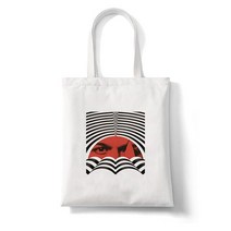 손뜨개 가방 미니 에코백 여자 운동 우산 아카데미 인쇄 쇼핑 구매자 핸드백 토트 캔버스 숄더 백 대용량 재사용 가능한 Ecobag