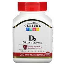 21세기센트리 비타민 D3 (콜레칼시페롤) 50mcg(2000IU) 250정 칼시트리올