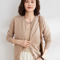 여자가디건 여성니트가디건 간절기 여성 가디건 스웨터 o-넥 봄 가을 니트 캐시미어 솔리드 싱글 브레스트