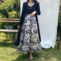 아모르데이 여성용 뉴엣롱숄 골지 베이직 오픈 데일리 여름 휴가지 바캉스 니트 가디건