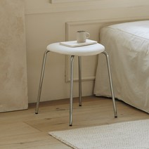 [메종드꼼마] 스칸딕스툴 인테리어 화장대의자 간이의자, 시나몬브라운