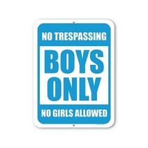 Honey Dew Gifts 우주 비행사 Parking Only Violators Will Be Mooned 22.9 x 30.5cm 9 12인치 미국산 침실용 주석 표지판 어린이, Boys Only