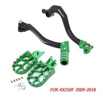 CNC 기어 쉬프터 시프트 레버 브레이크 페달 클러치 Footpegs For Kawasaki KXF450 KX450F KXF 450 2009 2010 2011-2017 2018, Set D