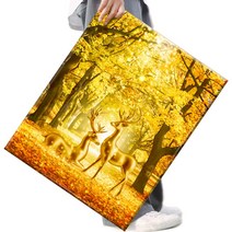 FASEN 액자 보석십자수 캔버스형 DIY 키트 40 x 50 cm, 1세트, FAN59.황금사승이요