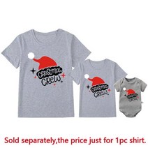 가족사진 의상 패밀리룩 뉴크리스마스 크루 프린트 가족 매칭 의상 아버지 어머니 딸 아들 티셔츠 아