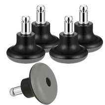 5pcs 벨 글라이드 교체 사무실 의자 바퀴 스토퍼 사무실 의자 스위블 캐스터 휠 2 인치 의자 벨 글라이드, 하나, 블랙 & 그레이