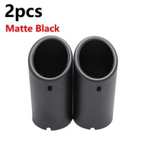 카본 머플러 마후라 팁 배기튜닝 76mm 자동차 배기 머플러 팁 커버 Q5 A5 VW Tiguan 폭스 바겐 Passat B7 C, 08 2pcs Matte Black