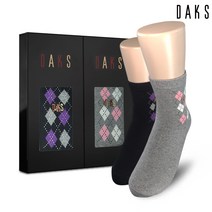 닥스 양말 여자 2족 선물 세트 면 단목 탑 링글 다이아 숙녀 학생 교복 패션 23902