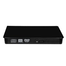 블루레이ODD 외장 리핑 4K 재생 플레이어 Deepfox 외부 슬림 USB 2.0 DVD-RW/CD-RW DVD 버너 레코더 CD ROM, 02 Black