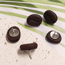 예쁜 압정핀 압정 커피콩 5P