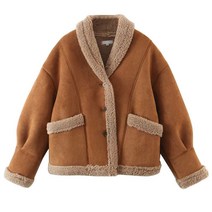 ZARA 페이크 레더 스웨이드 점퍼 재킷 무스탕