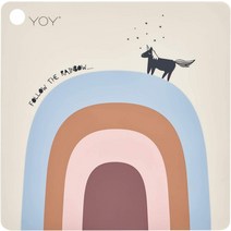 덴마크 오이오이 OyOy 미니 펭귄 플레이스매트 실리콘 워셔블 직경39cm 아이식탁 꾸미기, 프리, 무지개를 따라