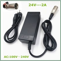 전기 스쿠터 Ebike 휠체어 골프 카트 XLR 금속 커넥터용 24V 2A 납산 배터리 충전기 양호한, 02 EU
