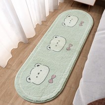 리빙쉘 주방 침대 거실 고양이 강아지 당근 패브릭 카페트 발매트, 민트곰