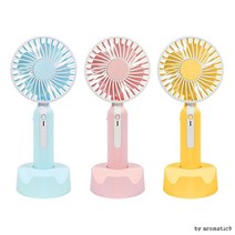 휴대용 선풍기 초미니 독서실 미니 이층침대 귀여운 야외용, 옐로우