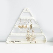 3단 아이보리 벽걸이형 귀걸이 진열대 스크래치방지 주얼리보관 정리함 화장대 수납 선물상자 보석함 분류