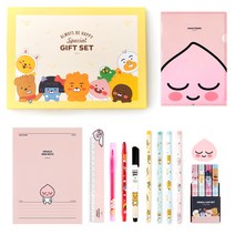 카카오프렌즈 베이직 라이언 어피치 춘식이 문구세트 / 어린이집선물 문구세트 유치원생일답례품 구디백 문구류 학용품세트 단체선물 어린이날구디백 여름성경학교 수련회 카카오문구세트, 어피치세트