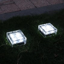 태양전지 태양광 태양열 야외조명 계단조명 방수 LED 별장 무선 야간 포트라이트 산장, 태양 광 플로어 램프 [2pcs] 대형 백색광