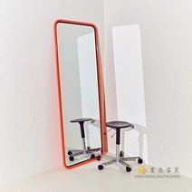 미드센추리 전신 피팅 거울 쇼룸 카페 모던 인테리어 대형 와이드 스탠드 미러 자취방 선물, 아니요, 60x160CM 오렌지
