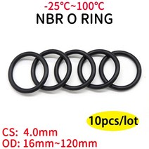 나사못 인테리어 홈수리 도어손잡이 가정용공구10pcs 블랙 o 링 가스켓 cs 외경, OD 37mm ID 29mm, Black, CS 4.0mm