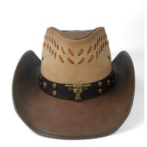 고급 수입 카우걸 와이드 모자 가죽 야외 및 100 웨스턴 모자카우보이 여성 남성 모지 카우보이 솜브레로