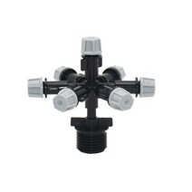 1/2 quot3/4quot 남성 5 방향 정원 급수 스프링클러 7 미스트 온실 관개 액세서리 1 세트, 7 x way-1i2