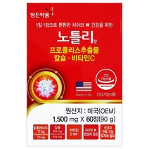영진약품 노틀리60정 프로폴리스추출물.칼슘.비타민C, 1개, 60정