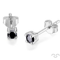 모이사나이트 귀걸이 925 스털링 실버 VVS1 D 라운드 컷 3.0MM