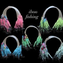 국산 야광 쭈꾸미 갑오징어 채비 20개, 1단 옐로우(20개)