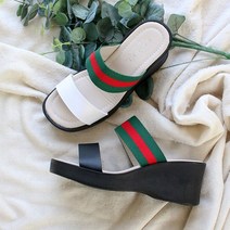 분홍슈즈 뮤찌 웨지 슬리퍼 여름 통굽 뮬슬리퍼 가보시 B_2211