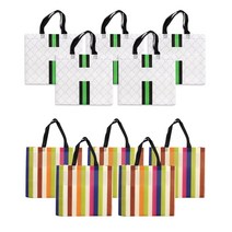 리츠 색동 패턴 부직포 쇼핑백, 10개입, 색동+패턴(소)