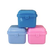 틀니통 틀니보관함 덴쳐케이스 틀니케이스, 스카이블루, 1개