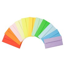상우문화사 가로형 칼라봉투/머니봉투 170x85mm 8매포장 40봉BOX판매, 노랑