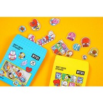 방탄 엠보 다꾸스티커 BT21 엠보플레이크스티커, 코믹팜(옐로우)