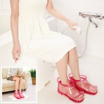 일본아이디어쇼 후끈후끈 간편 족욕 부츠 족욕신발, 1세트