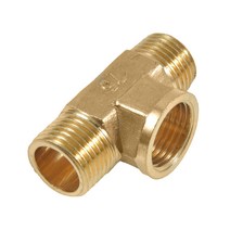 스프링쿨러 Brass 1/2quot thread tee Connector T type Female G1/2 male Water Splitter 1Pcs Three-way water, 04 D_01 2분의 1 '