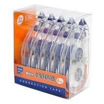 알파 수정테이프 5mm x 8m ACT-1158, 혼합 색상, 5개입