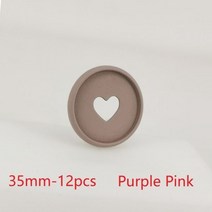 다채로운 고품질 35mm 플라스틱 매트 바인딩 디스크 노트북 바인더 링 디스크 버튼 플래너 DIY 스크랩북 액세서리, Purple Pink-12pcs