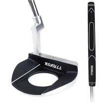 골프 퍼터 퍼팅연습용 35인치 남녀공용 말렛형/블레이드형 공줍는 퍼터, 말렛형-35인치