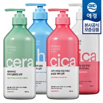 더마앤모어 샴푸/컨디셔너 600ml x2개, 시카 너리싱 컨디셔너 600ml x2개