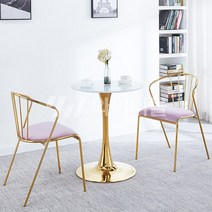 와이디 세인트 골드 체어 인테리어 벨벳 의자, 스카이(YWC2089-SK)