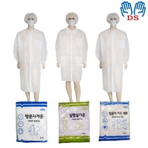 일회용 방문자 위생 부직포 가운 방진 방역 위생복 실험실 병원, 방문자가운 L, 1개