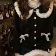 루나 여학생 스웨터 라운드 일본 드라마 부드러운 귀여운 소녀 겨울 대학생 데일리 니트
