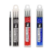파이롯트 프릭션 포인트 노크 리필 3개입 0.4mm LFPKRF30S4 지워지는 펜, 블랙